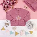 TU Pink Bow Pocket Cardigan