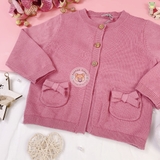 TU Pink Bow Pocket Cardigan