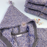 NEXT Purple Hooded Knit Cardigan