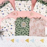 NEXT Khaki/Cream 3 Pack GOTs Organic Long Sleeve T-Shirts