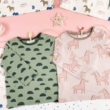 NEXT Khaki/Cream 3 Pack GOTs Organic Long Sleeve T-Shirts