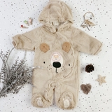 NEXT Oatmeal Faux Fur Character Pramsuit