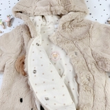 NEXT Oatmeal Faux Fur Character Pramsuit
