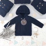 TU Navy Hooded Cardigan