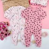 MATALAN Baby Girls 2 Pack Jungle Baby Grows