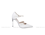 Eva Pump nơ 3D 11cm trắng