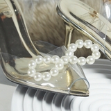 TAP Slingback nơ 07cm trong suốt