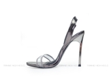 Sandals Gót Sắt Ngang Mãnh 11cm Xám