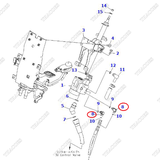 Rắc co vuông 3EB-66-53470 (ống xuống xi lanh lái)