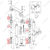 (VM2Y5) Bộ gioăng xi lanh nâng hạ 22Y58-40381
