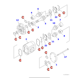 Bộ gioăng bơm thuỷ lực KBB591A-20007 (K16) (AT, MT)