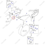 Ống ti ô dầu phanh bánh phải 3EB-38-31131; 3EB-38-31130