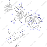 Cụm phanh phải 3EB-30-31421; 3EB-30-31420; 3EB-30-31220 (WC)