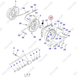 Lò xo giữ thanh chống phanh 34B-30-14320; 304-32-31340