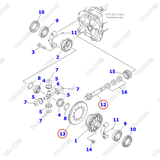 Cặp trục bánh răng quả dứa và vòng răng mặt trời 3EB-21-31310