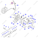 Cáp phanh tay bánh trái 3EB-30-42330