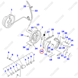 Thanh kéo phanh tay bánh trái 3EB-30-41650