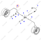 Ống ti ô dầu phanh phải 3EB-38-51441; 3EB-38-51440
