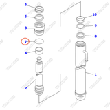 Vòng đệm oring KB30161-91774 (cột 2T2L cao 3m-5m)