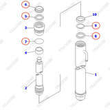 Bộ gioăng phớt KB3050A-00093 (3-5m) (2T2L)
