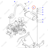 Ống giảm âm khí xả động cơ 3EB-03-31110 (S/N 500001-538000)