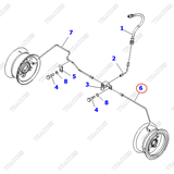 Ống dầu phanh trái 3EB-38-51160; 3EB-38-51130; 3EB-38-51630