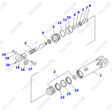 Cụm xi lanh nghiêng bên trái 37B-1JA-5213UA; 37B-1JA-5214UA (cho 2T2L 5.5-6m)