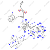 Cáp phanh tay bánh trái 3EB-30-51110