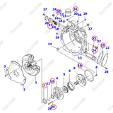(Bộ K21) Bộ gioăng phớt 30B-13-05010 (dùng bảo dưỡng hộp số)