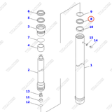 Phớt piston 30B-63-12830 (K22) (cao 3-3.7m, khung 2T2L)