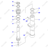 Cụm xi lanh trước 37B-TAT-6300UE; 37B-TAT-6300YK; 37B-TAT-6330UE; 37B-TAT-6350UE; 37B-TAT-6350YK; 37B-TAT-6400UE; 37B-TAT-6450UE (3T2L)