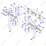Khớp lái phải 3EB-24-51212; 3EB-24-51211