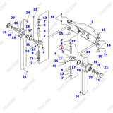 Trục ắc phi nhê trái 3EB-24-51261; 3EB-24-51260 (K8)