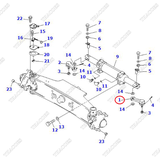 Khớp nối cầu rotuyn trái 3BA-24-71310; 3EB-24-52310