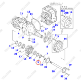 Ecu 3EC-21-36220 (hãm vòng bi moay ơ)