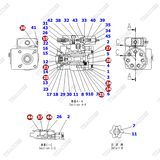 Bộ gioăng phớt van lái EABA0520A (dùng chung van có và không cảm biến góc lái)
