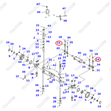 Chốt nối 3EC-24-41270SG; 3EC-24-41270 (khớp lái với xi lanh lái)