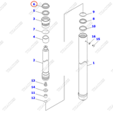 (Sau, R=L) Phớt bụi 34B-63-17830 (K25) (3,7m-6m)