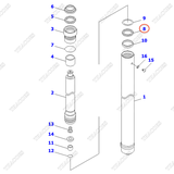 (Sau, R=L) Phớt piston 30B-63-12840 (K25) (3,7m-6m)