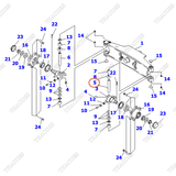 Trục ắc phi nhê trái 3EB-24-51261; 3EB-24-51260 (K27)