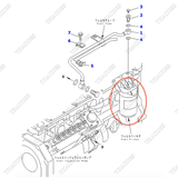 Lọc dầu nhiên liệu tinh 6732-71-6112, 6732-71-6110, 6732-71-6111 (TH đầu ra bơm cao áp thẳng hàng)
