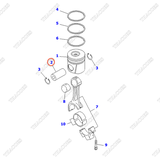 Ắc piston 6732-31-2410, 6731-31-2410