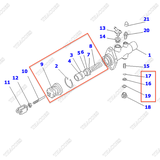 Bộ phớt cuppen tổng phanh 30B-36-12910 (K14B)