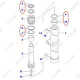 (Trước) Bộ phớt xi lanh 30B-63-05070 (K30)