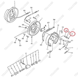 Cúc hãm lò xo guốc phanh 34B-30-14410; 3003231780