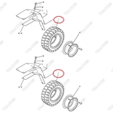 Lốp trước bánh đơn (700-12) 304-30-33210; 304-30-33220; 304-30-33230