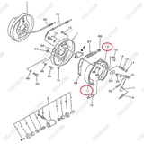 Bộ guốc phanh 3EB-30-24440; 3EB-30-24430