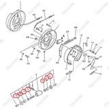 Bộ phớt cuppen xi lanh phanh bánh 3EB-30-00010; 3EB-30-00020
