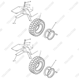 La zăng trước lốp đơn 3EB-27-11620