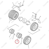 La zăng kép bánh trước, bên ngoài 3EB-27-11340; 3EB-27-13340 (550-15; 650-15)